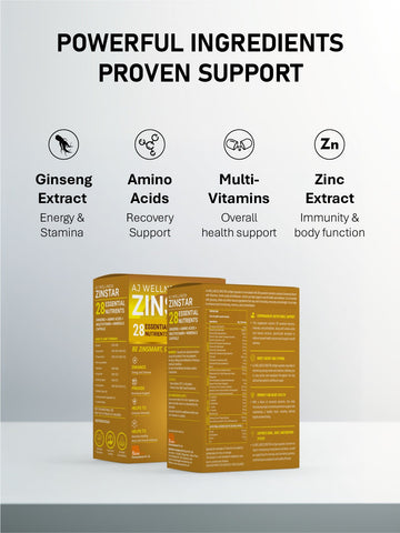 AJ Wellness Zinstar - Daily Immune & Vitality Support Supplement