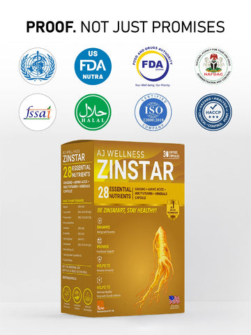 AJ Wellness Zinstar - Daily Immune & Vitality Support Supplement