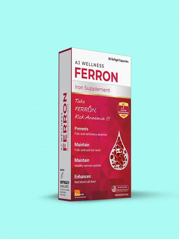 AJ Wellness FERRON - Iron & Folic Acid for Daily Wellness
