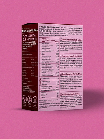 AJ Wellness Pearl Skin Hair Nails - Support Skin Health, Nail Strength & Hair Growth