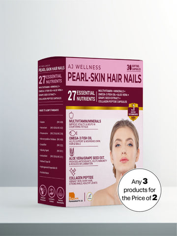 AJ Wellness Pearl Skin Hair Nails - Support Skin Health, Nail Strength & Hair Growth