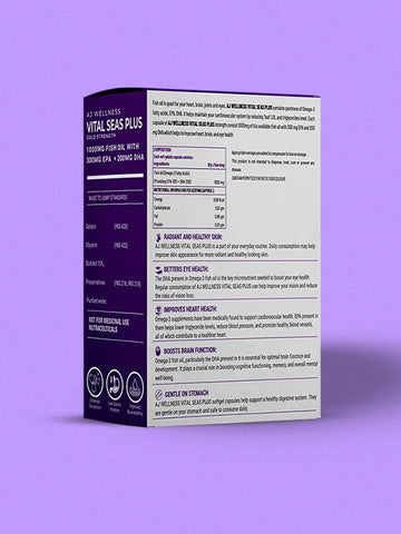 AJ Wellness VITAL SEAS PLUS (Gold) - High-Strength Omega-3 Fish Oil Supplement