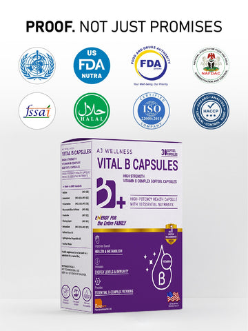 AJ Wellness Vital B PLUS - Nutrition That Helps You Stay Active