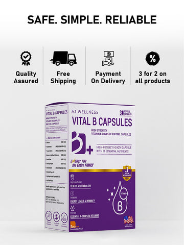 AJ Wellness Vital B PLUS - Nutrition That Helps You Stay Active