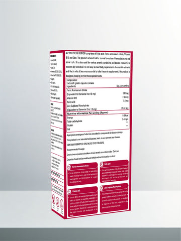 AJ Wellness FERRON - Iron & Folic Acid for Daily Wellness
