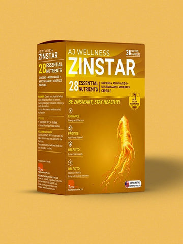 AJ Wellness Zinstar - Daily Immune & Vitality Support Supplement
